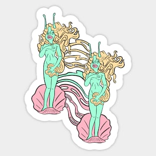 Birth of Venus Gilly warp Sticker